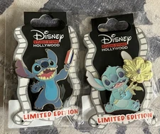 Disney Pin DSF DSSH Lilo Stitch Patriotic Ice Cream Pop And Petals and Pals Set
