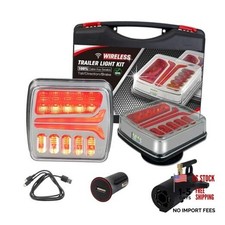 Magnetic Wireless Trailer Lights, Rechargeable LED Trailer Light for Amber