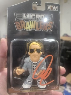 AEW ORANGE CASSIDY   Autograph Micro Brawler , W/ Micro Brawler Protector  New