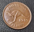 1943 Australia Penny — photo from another recent sale