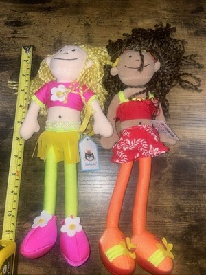 NEU Jellycat nicht mehr produziert HULA KÜKEN/BLUMENKIND weiche Stoffpuppen 11 Zoll Brandneu mit Etikett