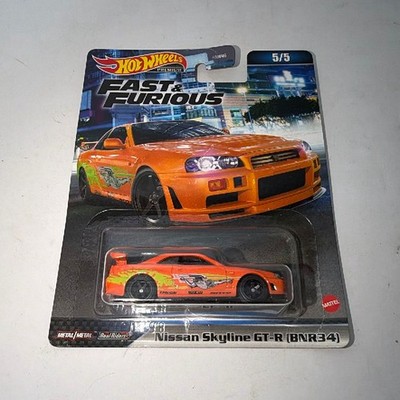Hot Wheels Premium Fast & Furious Nissan Skyline GT-R (BNR34) HNW46 Orange