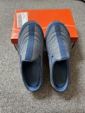 Easy Spirit Traveltime Women's 8WW Blue Leather Pattern Comfort Clog Mule