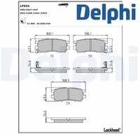Delphi LP954 Bremsbelagsatz FüR Scheibenbremse Bremsbelagsatz FüR Mitsubishi
