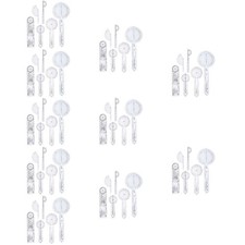 60Pcs Transparent Reusable Plastic Rotary Goniometer 360 Degree Angle Ruler Set