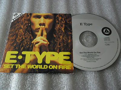 CD-E.TYPE-SET THE WORLD ON FIRE-DENNIZ POP-STOCKHOM SONGS-(CD SINGLE)94-2 TRACK