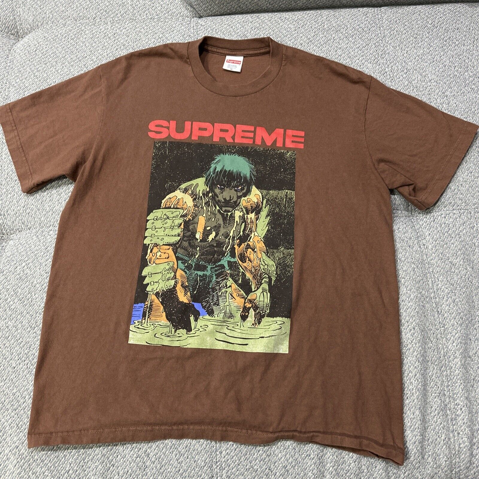 Supreme New York Ronin Tee Graphic T-Shirt Brown SS23 Size M Used