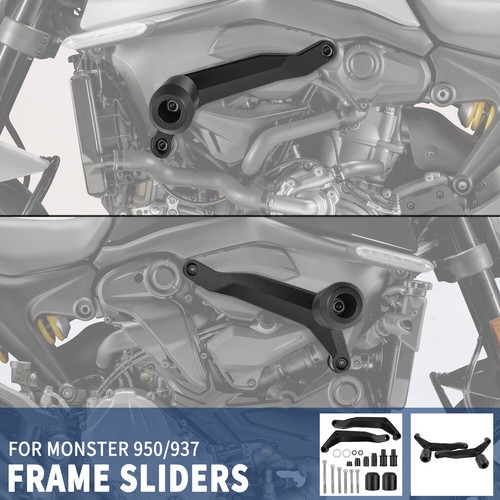 WOLFLINE Engine Guard Frame Slider Side For Ducati Monster 950 937 2021-2024 - Picture 3 of 13