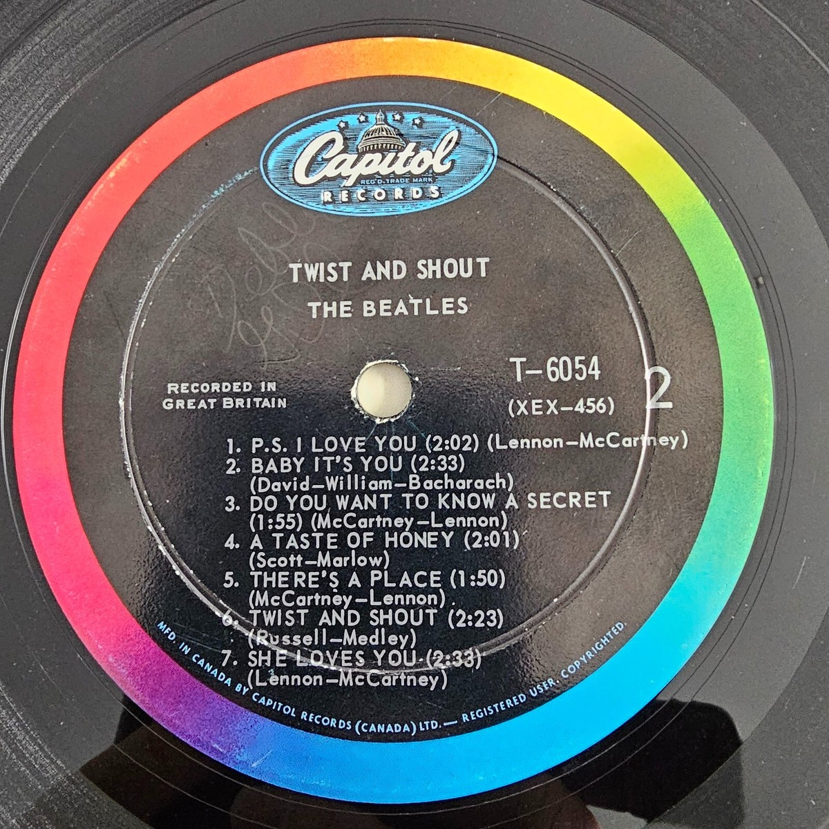 THE BEATLES Twist and Shout 1964 Canada Capitol Records T