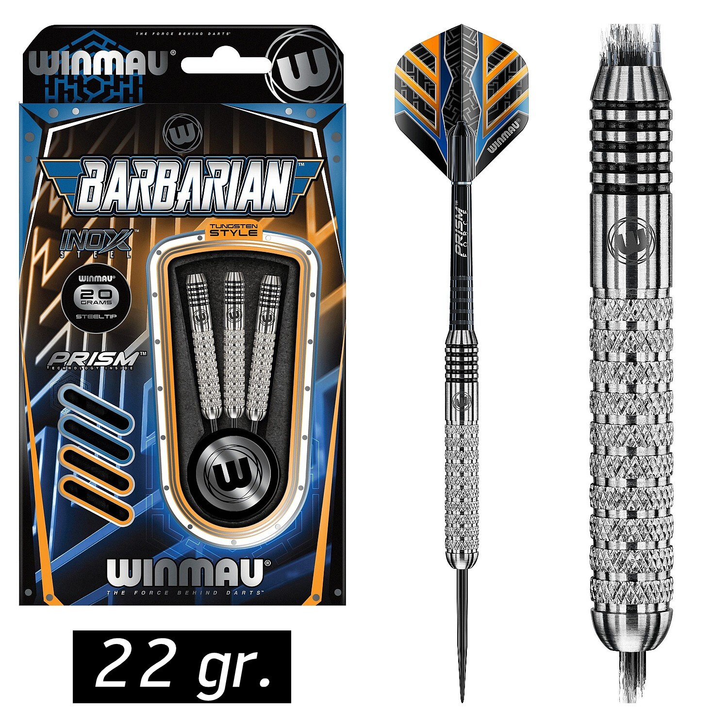 🎯 ✅ WINMAU Steel Darts Dartpfeile Pfeile Dartpfeile Steeldarts Barbarian 22 gr