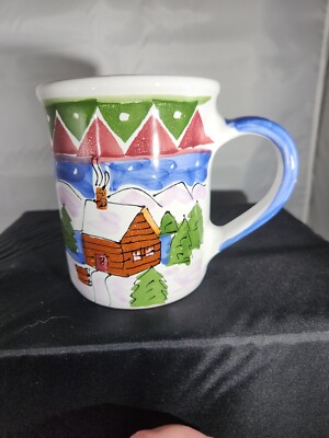 Set Of 2 Christmas Coffee Mugs By Mesa International Made In Hungary | eBay