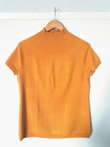 Download Anne Klein Women's Mustard Yellow Mock Neck Shirt In Size ...