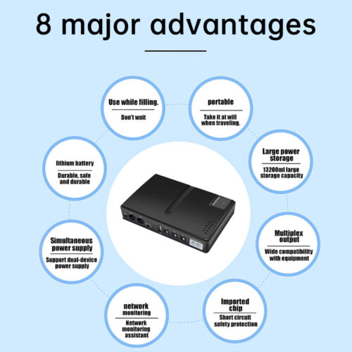 Alimentation sans interruption 1036P 5V 9V 12V de secours DC UPS pour téléphone routeur WIFI - Photo 9/22