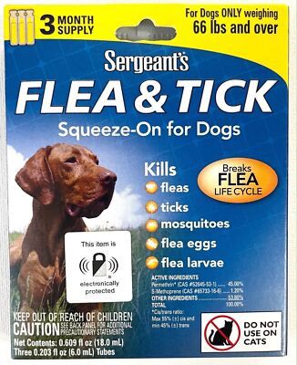 Sergeant's Flea Tick Squeeze-On for Dogs over 66 lbs
