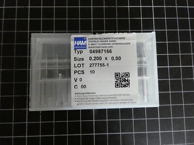 10 x HAM Mikrobohrer 04987166 0.2 x 0,0