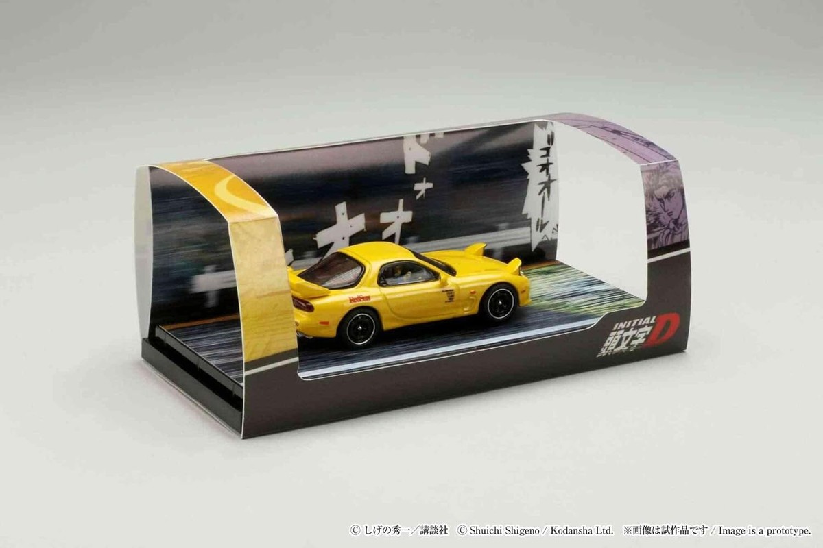 HJ64 1/64 Mazda RX-7 (FD3S)RED SUNS/Initial D VS Tsuyoshi Nakazato