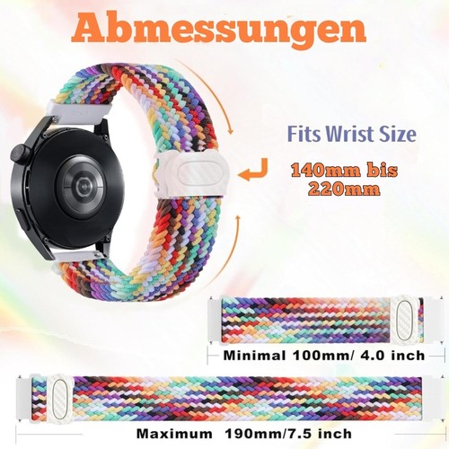Nylon Armband für Samsung Galaxy Watch 7 / 6 / LTE / Pro/ 5 / 4 Pro ,band strap - Picture 10 of 38