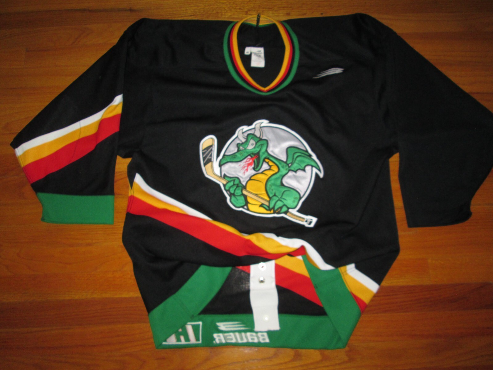 Authentic Vtg 90s 19968 SAN ANTONIO DRAGONS Bauer IHL Hockey Jersey