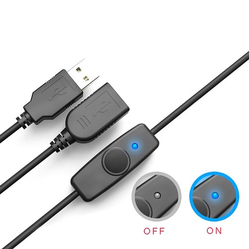 Data Sync USB 2.0 Extender Cord USB Extension Cable With ON OFF Switch ...