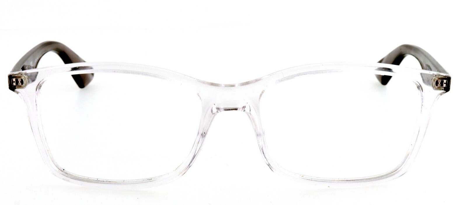 RAY-BAN RB7047 5768 54mm Clear Translucent Black Eyeglasses Frames Excellent