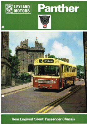 LEYLAND PANTHER EINDECKERBUS COACH CHASSIS ORIG 1968 WERK VERKAUFSPROSPEKT