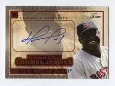 E779 DAVID ORTIZ AUTO 2005 FLAIR DYNASTY CORNERSTONES 4/11 RED SOX RARE SP