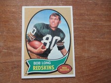 1970 TOPPS FOOTBALL BOB LONG  #53 ROOKIE CARD WASHINGTON REDSKINS HIGH GRADE. rookie card picture