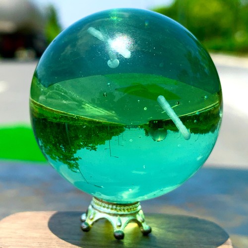 130G Natural Green Landscape Tree like Agate Tear Ball Healing - 第 21/22 張圖片