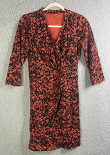 The Limited Faux Wrap Dress Size SMALL 3/4 Length Sleeves Knee Length