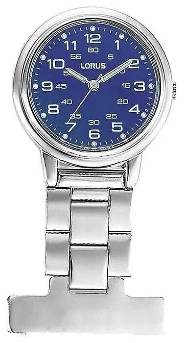 Lorus Stainless Steel Blue Dial Nurses Fob Watch RG251DX9 for sale
