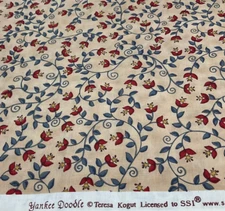 SSI - YANKEE DOODLE-FLORAL VINES BY TERESA KOGURT- 1 YARD