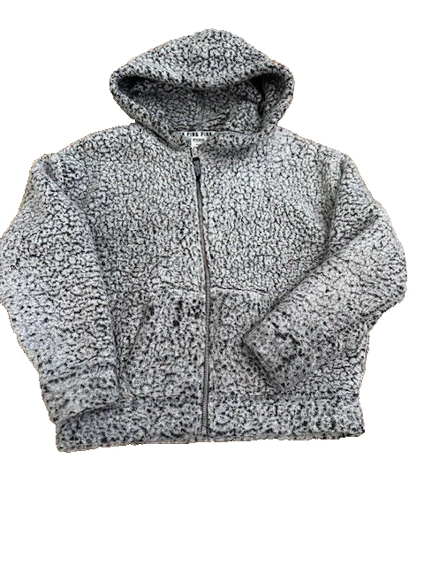 UNDERCOVER Victorias Secret ROSA grigio nero Teddy Sherpa giacca cappotto zip intera fuzzy Medium