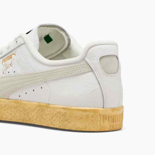 スニーカー PUMA Clyde Vintage Puma Whitelight Strawworm White 39468704 Puma Clyde Vintage Puma White Light Straw Warm White 394687