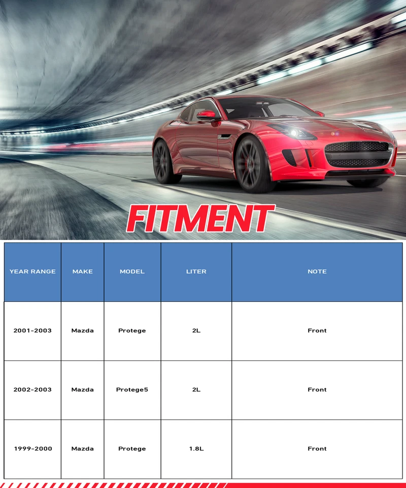 Pairs Brake Calipers Front Passenger Diver for Mazda Protege5 2002 2003 2.0L - Image 3 of 4