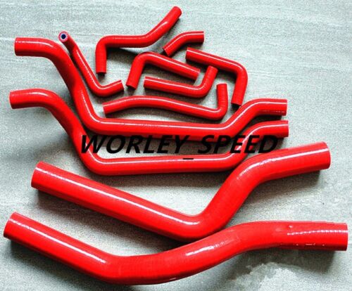 RED SILICONE RADIATOR & HEATER HOSE FOR MITSUBISHI ECLIPSE DSM 4G63T 1G 90-94 - Picture 2 of 7