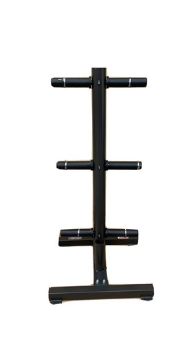 6-Peg Olympic Weight Plate Tree Storage Rack & Bar Holder w Wheels PT-5856 Marcy