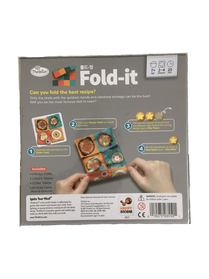 Fold-It by Thinkfun - BRAND NEW - SEALED BOX - Brainteaser Challenge Fabric Game - Image 2 of 4