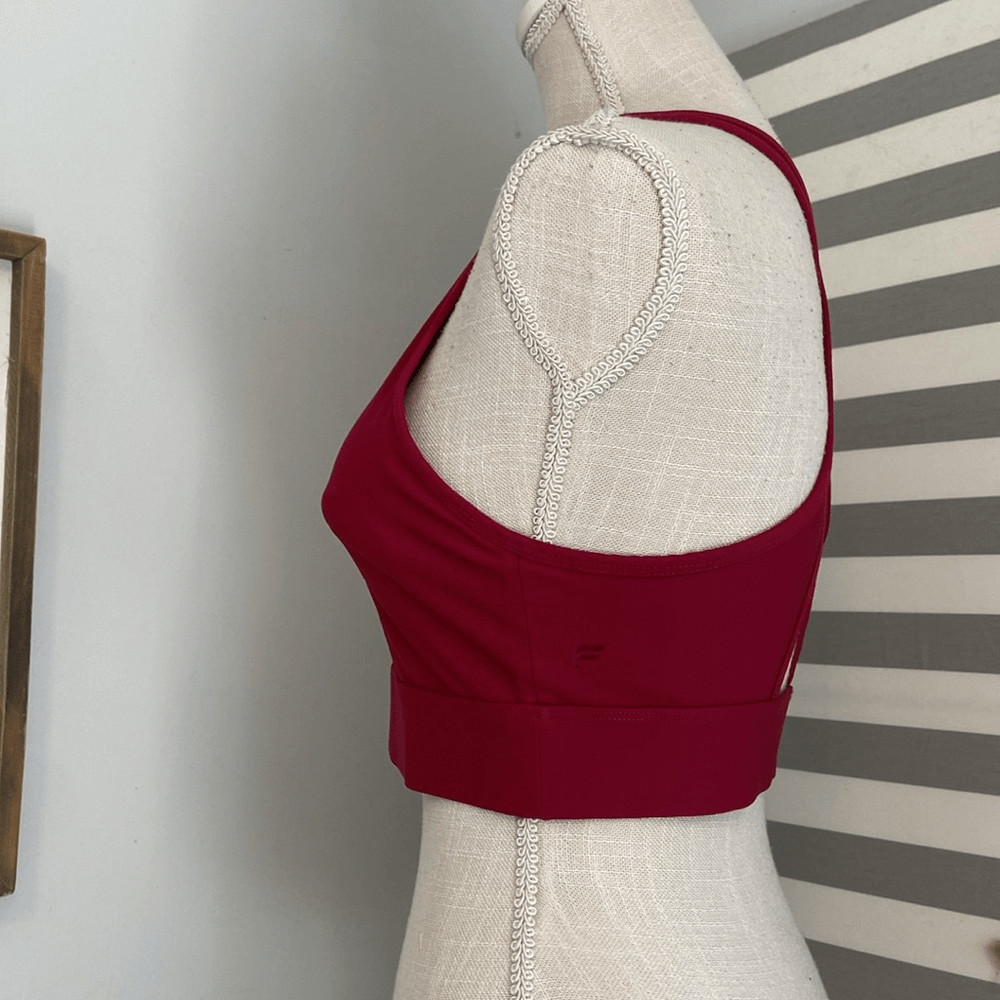 Fabletics Maroon Red Crossback High Neck Sports B… - image 2