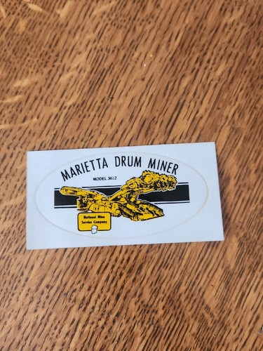 Marietta Drum Miner National Mine Service Company Coal Mining Sticker