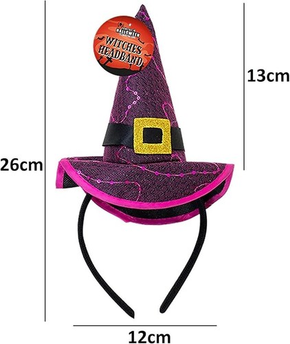 Diadema de lentejuelas de Halloween para adultos fantasma, botes para cabeza de brujas, accesorio para cabello elegante - Imagen 84 de 153