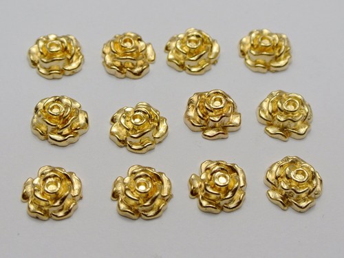 100 Gold Acrylic Flatback Stud Cabachons for Earring Finding Phone Case Deco - Picture 18 of 22
