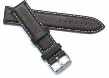 20mm Brown/White Leather Replacement Watch Strap Band - Swiss Army 20  Others