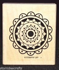 Flower Circle Rubber Stamp Pattern Design Great Colored Stampin Up Circle Circus