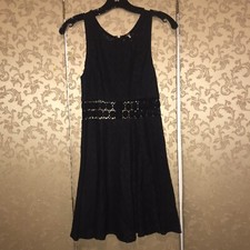 24 HR FLASH SALE! Free People Black Daisy Sheer Waist Fit & Flare A-Line Dress 2