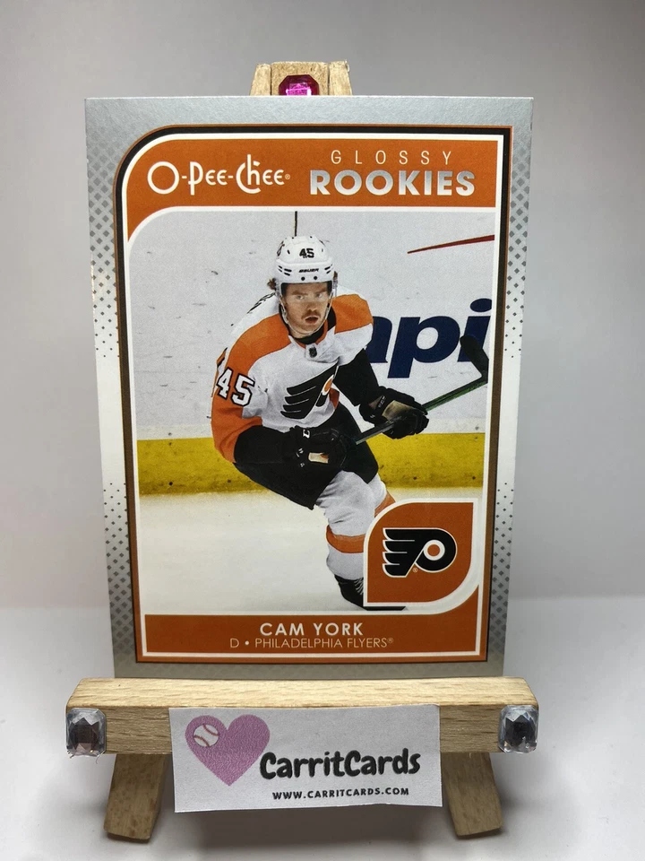 CAM YORK 2022 Upper Deck S1 O-Pee-Chee Glossy SILVER Rookies #R-3 Flyers SP - Image 3 of 4