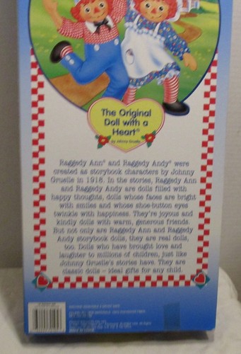 Vintage 18" Raggedy Ann Doll 1996 80th Anniversary Original Doll with Heart NEW - Picture 6 of 6