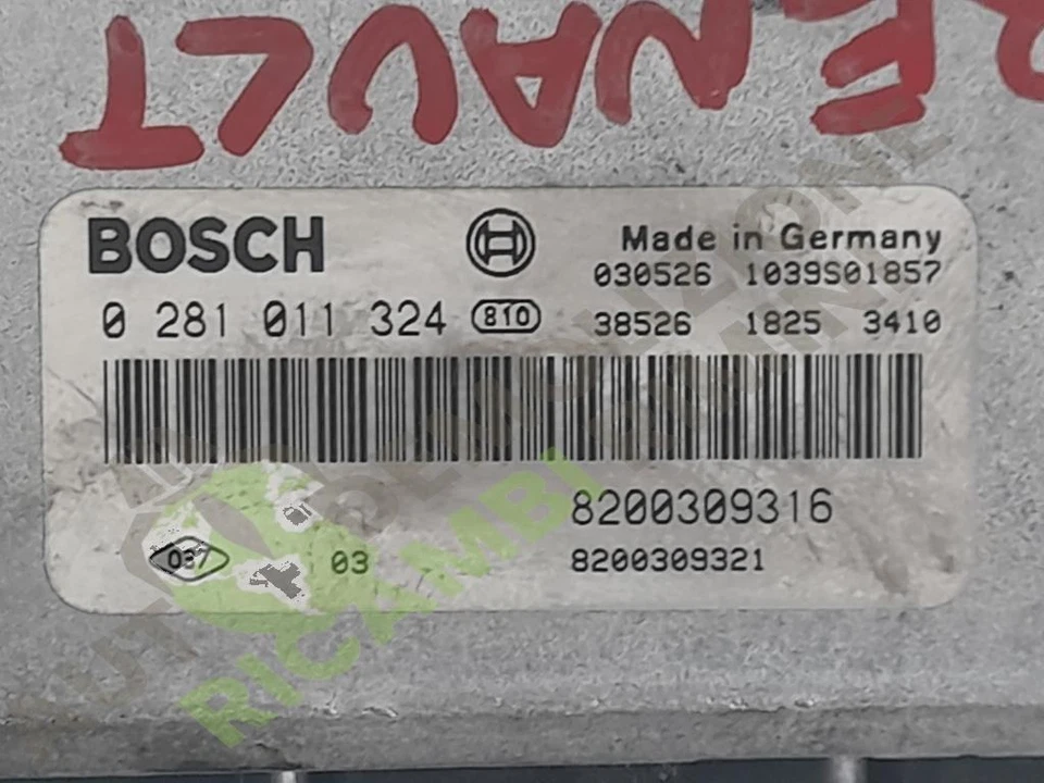 F9QK7 CENTRALINA INIEZIONE RENAULT SCÉNIC «I» RX4 (2000) 1.9 DCi Multispace, ... - Immagine 2 di 3