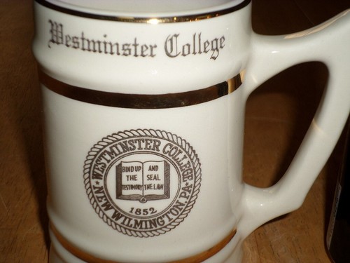 WESTMINSTER COLLEGE- NEW WILMINGTON, PA., Ceramic Beer Mug, JUMBO,USA 1960's yrs - Picture 10 of 11