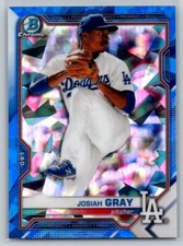 2021  Bowman Chrome #BCP-150 Josiah Gray Sapphire DODGERS