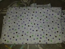 Pottery Barn Kids "Green/Lavender/Purple/Brown Polka Dots" Twin Flat Sheet